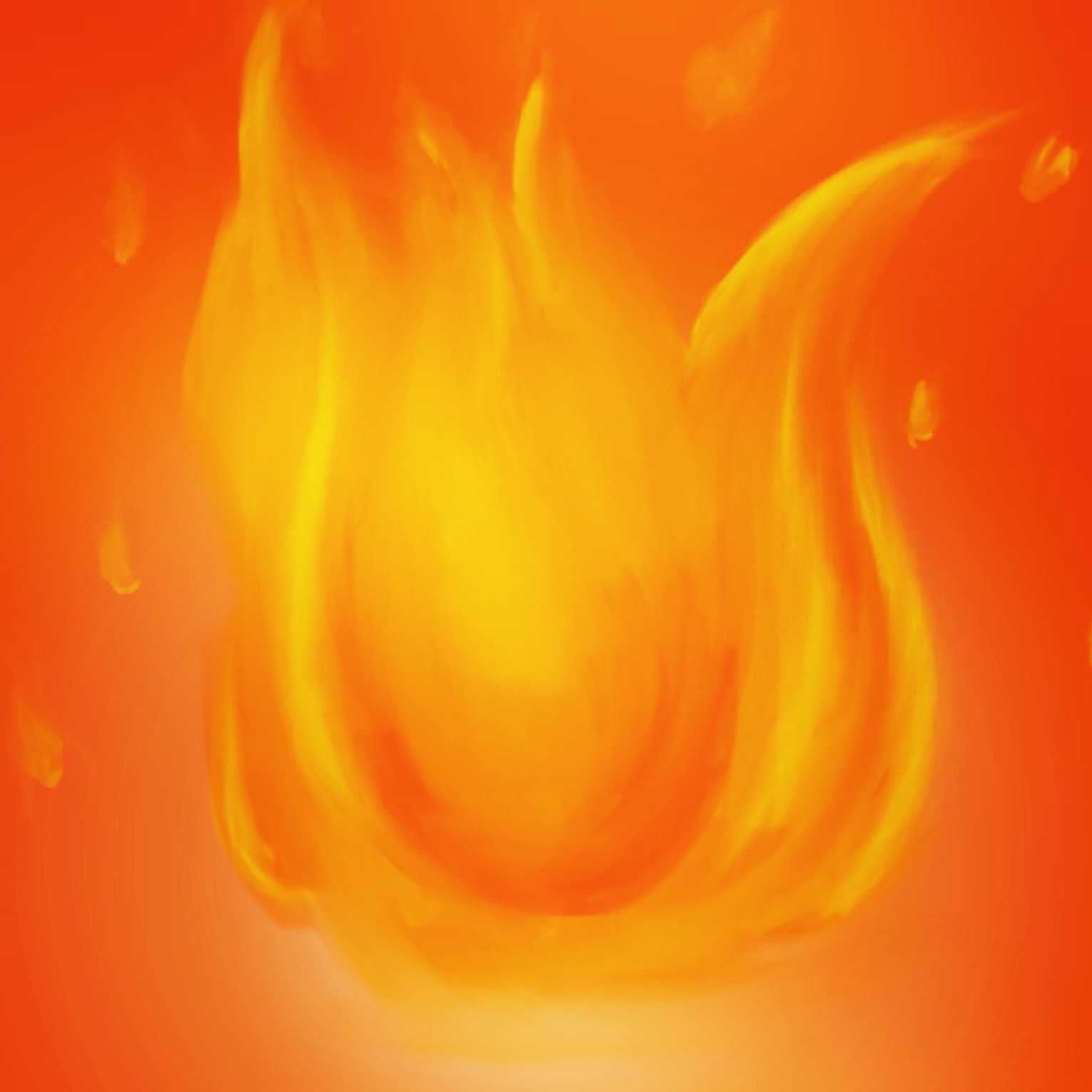 Flames drawn on Ipad